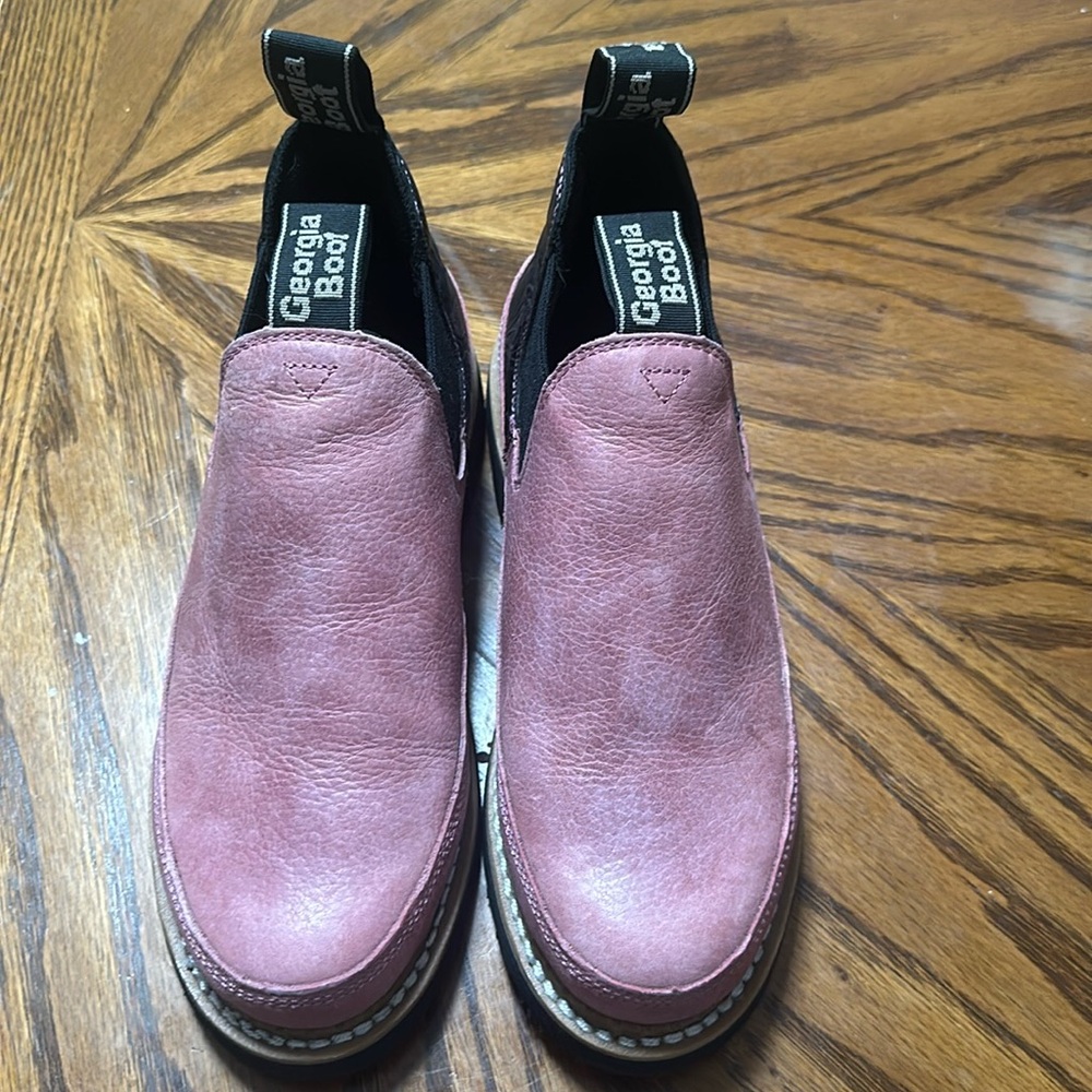 Pink and black Georgia Boot